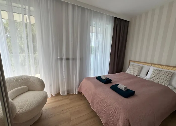 Apartment 4summer Golden Dune - Parking, Przestronne Mieszkanie 50m2, Caly Do Dyspozycji, Duzy Taras Z Pieknym Zachodem Slonca Parkplatz, Geraeumige Mit 50 M2, Ganzes Zur Verfuegung, Grosse Terrasse Mit Wunderschoenem Sonnenunterga